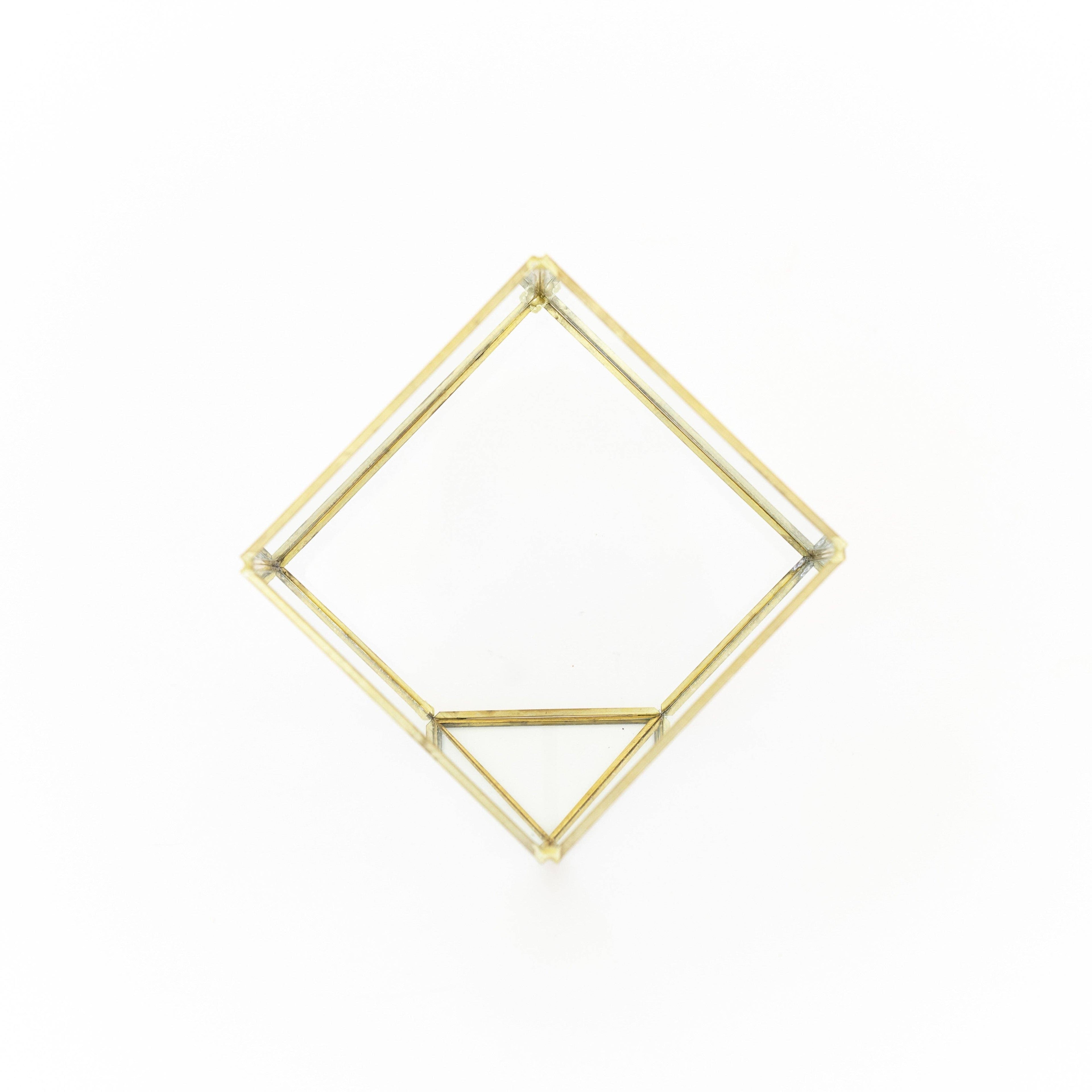 Heptahedron Geometric Glass Terrarium